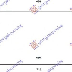HLADNJAK INTERKULERA 2.0i 8V TURBO BENZIN - 1.9-2.1 TD - PEUGEOT 406 SDN 1996-2005 (8C/8E/8F)
