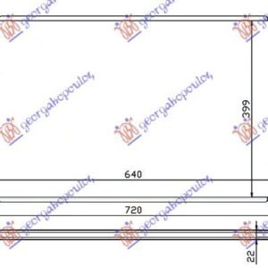HLADNJAK MOTORA 1.6i 8V 1.8i 8/16V (MAN) (+AC) (64x40) - PEUGEOT 406 SDN 1996-2005 (8C/8E/8F)