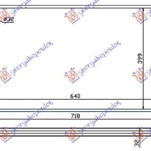 HLADNJAK MOTORA 2.0 16V (MAN) (+AC) (64x40) - PEUGEOT 406 SDN 1996-2005 (8C/8E/8F)