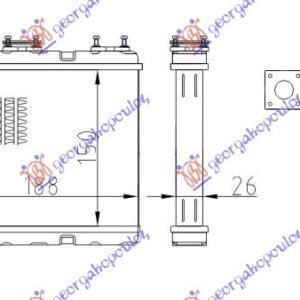 GREJAC KABINE (150x188) (BEZ CEVI I PREKIDACA) - NISSAN SUNNY L/B 1992-1995 (N14)