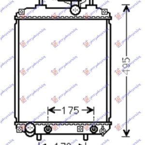 HLADNJAK MOTORA 1.0/1.3/1.5 BENZIN (MAN/AUTO) (400x310) - DAIHATSU SIRION 2005- (M3)