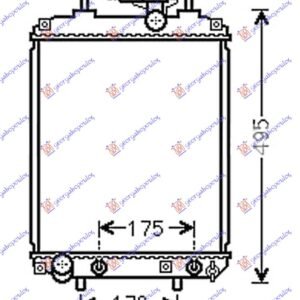 HLADNJAK MOTORA 1.0/1.3/1.5 BENZIN (MAN/AUTO) (400x310) (KOYO) - DAIHATSU SIRION 2005- (M3)