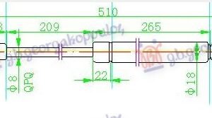 AMORTIZER HAUBE (510L-320N) - VOLVO XC90 2003-2014 (275)