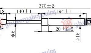 AMORTIZER GEPEK STAKLA (370L-120N) - JEEP GRAND CHEROKEE 1999-2005 (WJ/WG)