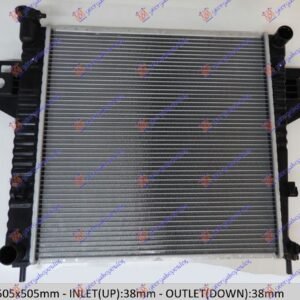 HLADNJAK MOTORA BENZIN 2.4 (MAN) (+/-AC) (50.5x50.5) - JEEP CHEROKEE 2002-2008 (KJ)