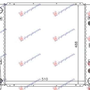 HLADNJAK MOTORA 3.7 V6 BENZIN (MANUAL) (+/-AC) (50.5x50.8) - JEEP CHEROKEE 2002-2008 (KJ)