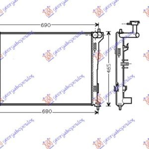 HLADNJAK MOTORA 1.4/1.6/2.0 BENZIN (MAN) (600x440x16) - HYUNDAI i30 2007-2012 (FD)