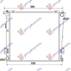 HLADNJAK MOTORA 1.6 CRDi DIZEL (MAN) (450x440x16) - HYUNDAI i30 2007-2012 (FD)