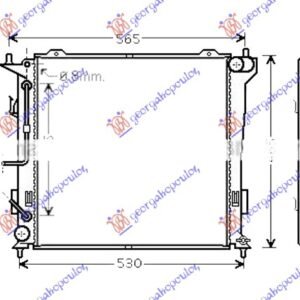 HLADNJAK MOTORA 1.6 CRDi DIZEL (AUTO) (450x450x26) - HYUNDAI i30 2007-2012 (FD)