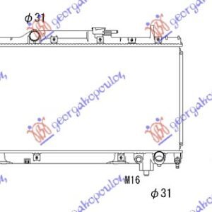 HLADNJAK MOTORA 2.0i 16V GT (32.5x66) - TOYOTA CARINA E/CORONA 1991-1995 (T19)