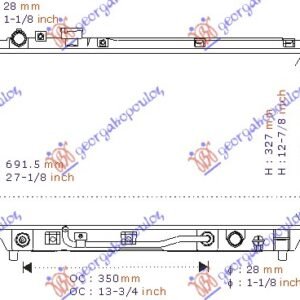 HLADNJAK MOTORA 1.3/1.5 16V 1.6/1.8i (32.5x68) - MAZDA 323 SDN 1995-1997 (BF)