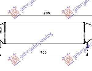 HLADNJAK INTERKULERA 1.6 DCi (610x160x64) R9M - NISSAN QASHQAI 2007-2010 (J10/NJ10)