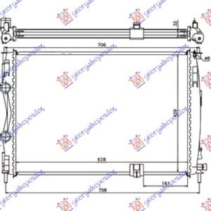 HLADNJAK MOTORA 2.0 DCi (63x44.5x34) - NISSAN QASHQAI 2007-2010 (J10/NJ10)
