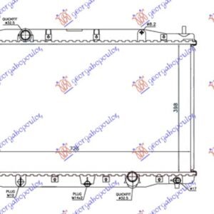 HLADNJAK MOTORA 2.2 CDTi DIZEL (MAN) (398x726x26) - HONDA CR-V 2007-2010 (RE)