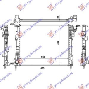 HLADNJAK MOTORA 2.0 CDTi (-AC) (56x44.9) (BEZ START-STOP SISTEMA) (NISSENS) - OPEL VIVARO 2006-2014 (X83)