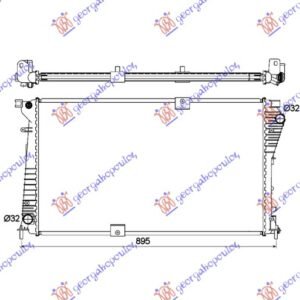 HLADNJAK MOTORA 2.0 CDTi 2.5 DTi DIZEL (780x450x26) CEV DIJAGONALNO (SA START-STOP SISTEMOM) - OPEL VIVARO 2006-2014 (X83)