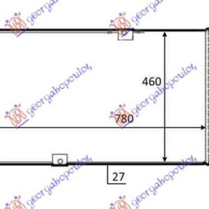 HLADNJAK MOTORA 2.0 CDTi (78x45.8) (VALEO TIP) - OPEL VIVARO 2006-2014 (X83)