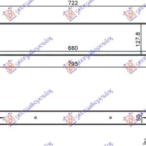 HLADNJAK INTERKULERA 1.6-1.9 JTD (660x127x50) - SUZUKI SX4 2007-2013 (GY/RW)