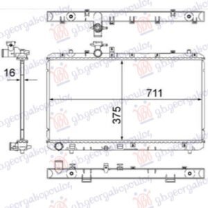 HLADNJAK MOTORA 1.5I/1.6i 16V VVTI (375x710) - SUZUKI SX4 2007-2013 (GY/RW)