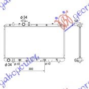 HLADNJAK MOTORA 1.5i/1.6i 16V VVTi (AUTO) (375x710) - SUZUKI SX4 2007-2013 (GY/RW)