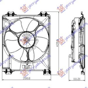 VENTILATOR KOMPLET (1.9JTD 1.9DDiS) - SUZUKI SX4 2007-2013 (GY/RW)