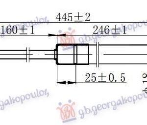 AMORTIZER GEPEK VRATA (440L-420N) - SUZUKI SX4 2007-2013 (GY/RW)