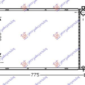 HLADNJAK MOTORA (RX300) 3.0i 24V (MAN/AUTO) (670x491x22) - LEXUS RX 2003-2009 (U3)