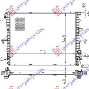 HLADNJAK MOTORA ZA SVE MODELE BENZIN/DIZEL (MAN/AUTO) (+/-AC) (71x55) - VW TOUAREG 2003-2010 (7LA/7L6/7L7)