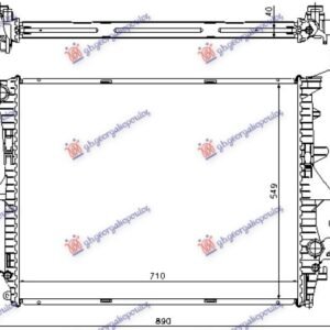 HLADNJAK MOTORA SVI MODELSI BENZIN/DIZEL (MAN/AUTO) (+/-AC) (71x55) (KOYO) - VW TOUAREG 2003-2010 (7LA/7L6/7L7)