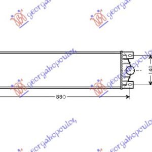 HLADNJAK INTERKULERA DIZEL (740x176x40) 03- - RENAULT MASTER/MASCOTT 1998-2009 (FH/UH/HH)