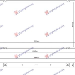 HLADNJAK MOTORA 2.5 DIZEL (CEV DIJAGONALNO) (780x411) - RENAULT MASTER/MASCOTT 1998-2009 (FH/UH/HH)