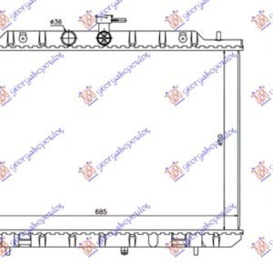 HLADNJAK MOTORA 2.0 T.D (45x69) 07- - NISSAN X-TRAIL 2001-2014 (T30)