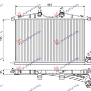 HLADNJAK INTERKULERA 2.2-3.0 DIZEL (AUTO) (770x392) - CITROEN C5 2008-2016 (RD/RW)