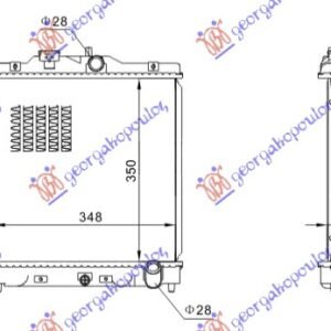 HLADNJAK MOTORA ZA SVE MODELE BENZIN (MAN) (350x349x16) - HONDA CIVIC SEDAN 1992-1996 (EG/EH)