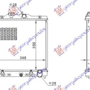 086106330.jpg HLADNJAK MOTORA ZA SVE MODELE BENZIN (AUTO) (350x350x26) - HONDA CIVIC SEDAN 1992-1996 (EG/EH)