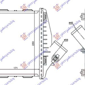 HLADNJAK INTERKULERA 0.8 Cdi DIZEL (171x233x50) - SMART FORTWO 2007-2012 (451)