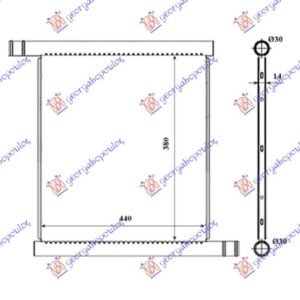 HLADNJAK MOTORA ZA SVE MODELE (440x380) (MAHLE BEHR PREMIUM LINE) - SMART FORTWO 2007-2012 (451)