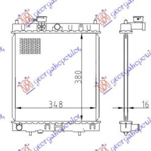 HLADNJAK MOTORA 1.0/1.3/1.4CC 16V (+/-AC) (38x36.8) - NISSAN MICRA 1992-1998 (K11)