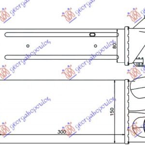HLADNJAK INTERKULERA 1.6 Hdi (300x150x80) - CITROEN BERLINGO 2008-2015 (B9)