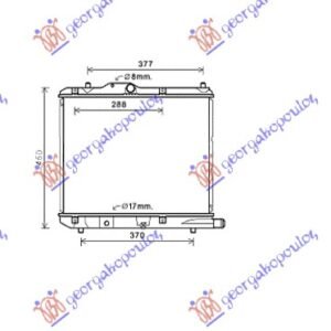 HLADNJAK MOTORA 1.3 CDTi (Z13DTJ/D13A) (37.5x47.5x2.6) - SUZUKI SPLASH 2007-2012 (EX)