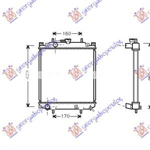 HLADNJAK MOTORA 1.0i 12V (MAN) (37.5x32.5x1.6) - DAIHATSU SIRION 1999-2005 (M1)