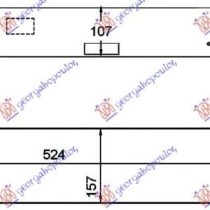 HLADNJAK INTERKULERA 3.5i-3.0 TD (158x524x105) - BMW X5 2007-2010 (E70)
