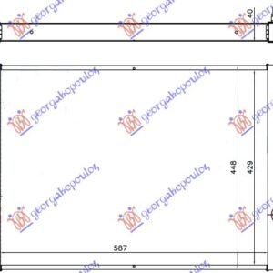 HLADNJAK MOTORA 3.0i 24V 3.0 TD (587x429x40) (NISSENS) - BMW X5 2007-2010 (E70)