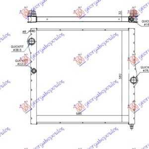 HLADNJAK MOTORA 4.4 M BENZIN (AUTO) (58.5x58.2x3.2) - BMW X5 2007-2010 (E70)