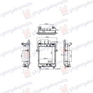 HLADNJAK MOTORA DODATNI 3.0/4.4 (AUTO) (242x228) (NISSENS) - BMW X5 2007-2010 (E70)