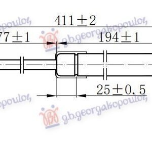 AMORTIZER HAUBE (410L-390N) - BMW X5 2007-2010 (E70)