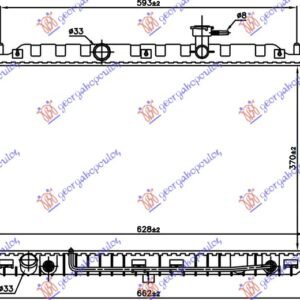 HLADNJAK MOTORA 1.4/1.6cc 16V (+/-AC) (37x64.2) - KIA RIO 2005-2011 (JB)
