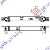 HLADNJAK INTERKULERA 1.3-1.4 HDI-MJTD (540x85x65) - FIAT FIORINO/QUBO 2008-2016 (225)