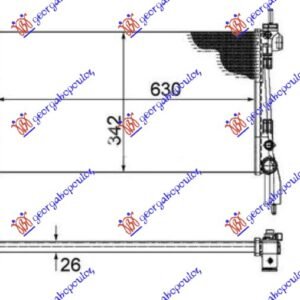 HLADNJAK MOTORA 1.3 MJTD (63x32.5) (VALEO) - FIAT FIORINO/QUBO 2008-2016 (225)