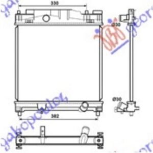 HLADNJAK MOTORA 1.0/1.3 BENZIN (37x40) (KOYO) - TOYOTA IQ 2009-2016 (J1)